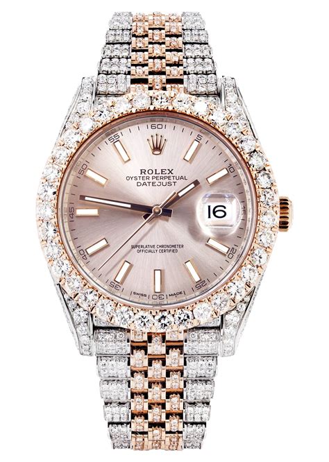 rolex datejust rose gold and diamonds|rolex datejust full diamond price.